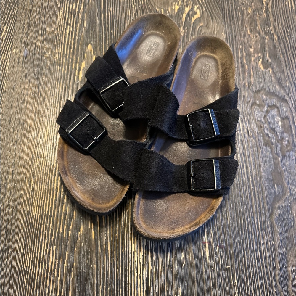 Birkenstock Black Suede Sandals